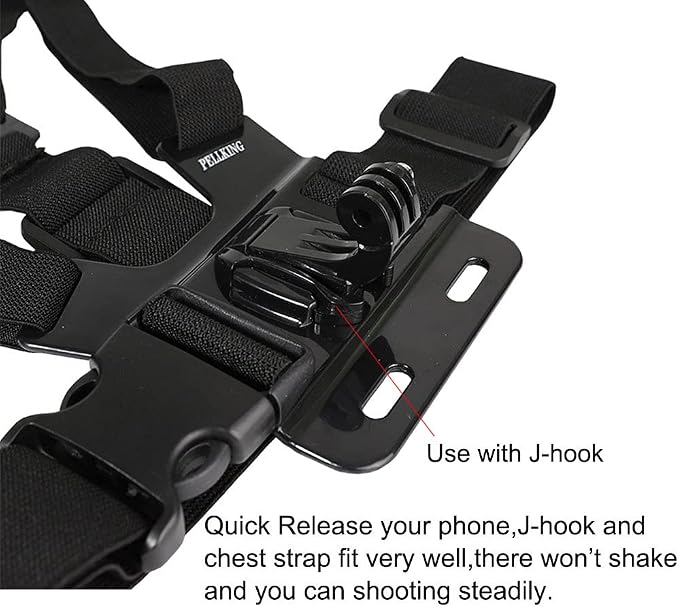 PellKing Mobile Phone Chest Mount Harness Strap Holder Cell Phone Clip Action - Image 10