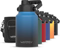 WATERSY Half Gallon Water Bottle Insulated, BPA Free&Leak Proof, 64oz Stainless by Watersy