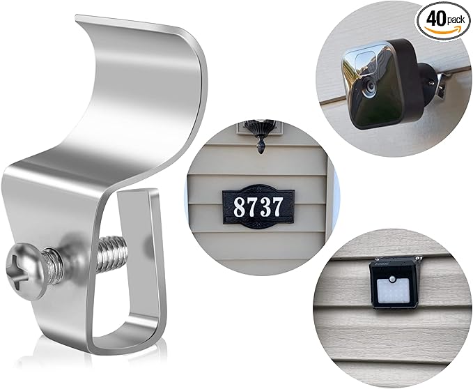 Antimbee No-Hole Outdoor Camera Mount, Vinyl Siding Hanger by Antimbee