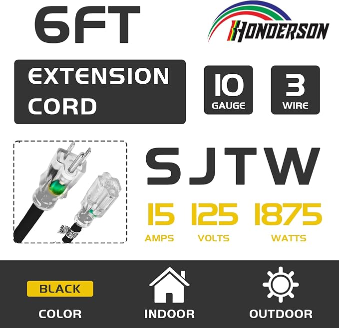 Indoor Outdoor Extension Cord Weatherproof - Image 2