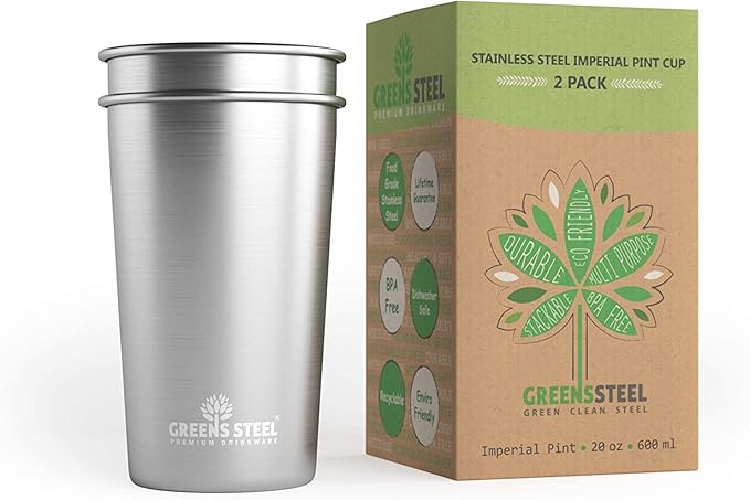 Stainless Steel Cups 20oz by GreensSteel