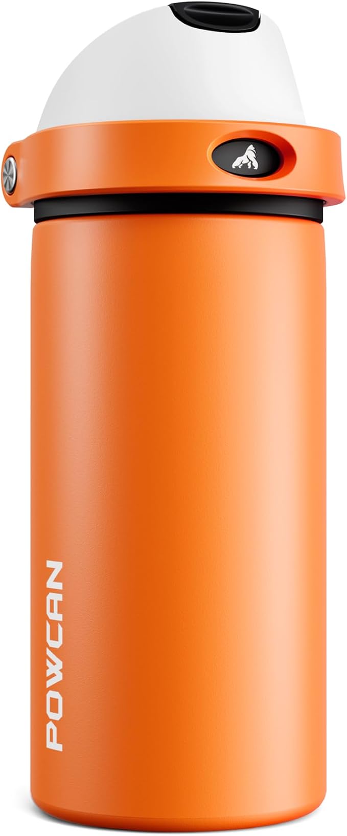 POWCAN 18 oz Steel Insulated Water Bottle: 2-in-1 Push-Button Spout & by POWCAN