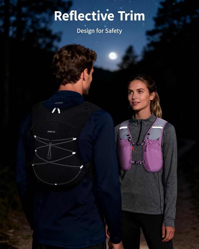 ECOHUB Running Hydration Vest Backpack, Lightweight Hydration Pack Bag Daypack - Image 6