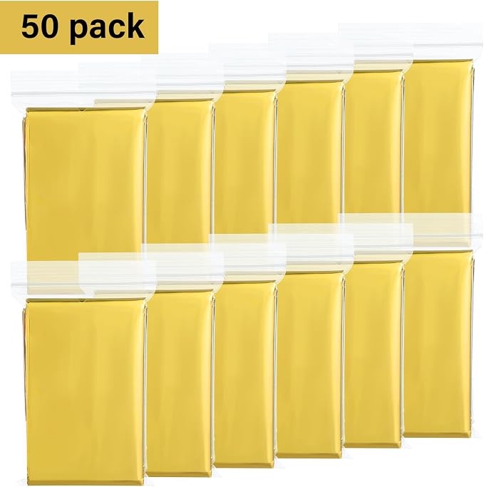 Chumia Emergency Thermal Blanket Bulk 83 x 63 Gigantic Foil Space Blanket - Image 2
