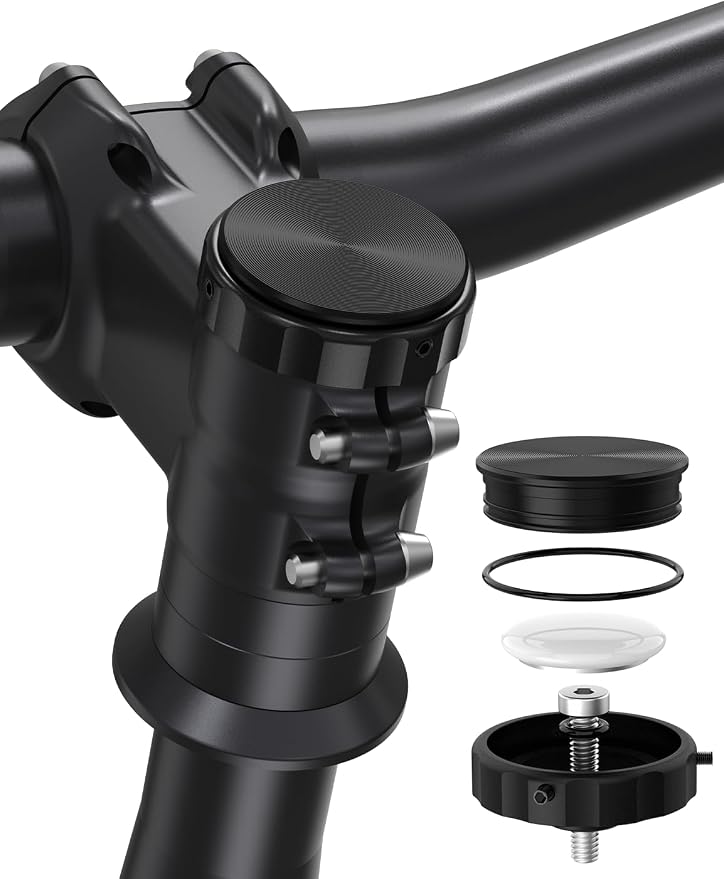 SUPMEGA Bike Mount for AirTag, Hidden Bicycle Stem Cap Mount for AirTag by SUPMEGA