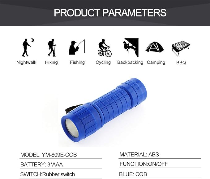Whaply 30-Pack Small Mini Flashlight Set, 5 Colors, COB LED Handheld Flashlight - Image 4