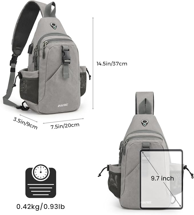 G4Free Canvas Sling Bag Crossbody Backpack - Image 3