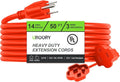 Outdoor Extension Cord Waterproof 50 FT, Flexible 100% Copper 3 Prong Extension by UBOORY