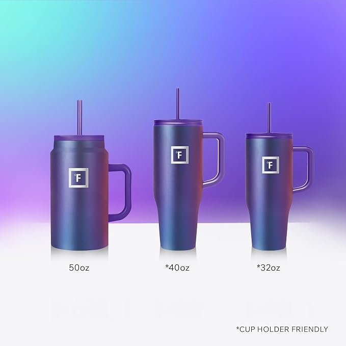 IRON °FLASK Co-Pilot Insulated Mug w/Straw & Flip Cap Lids - Image 6