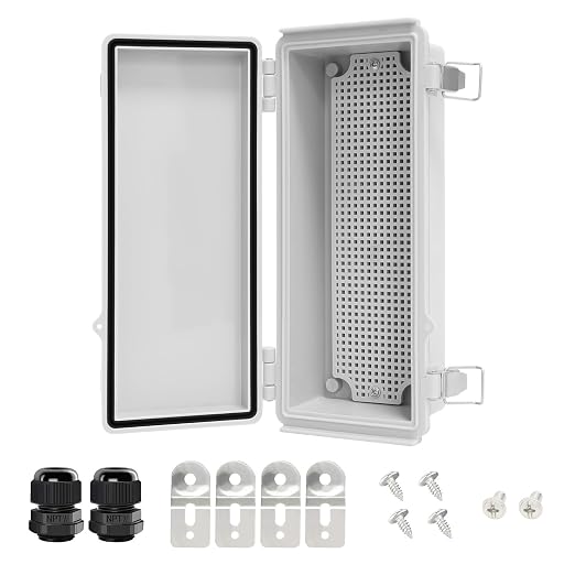 LeMotech Electrical Box, IP67 Waterproof Hinged Cover Stainless Steel Latch by LeMotech