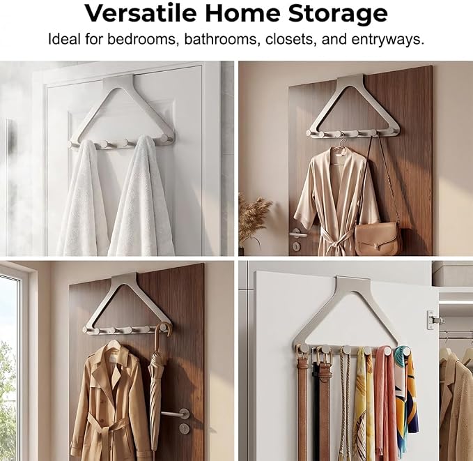 Over-The-Door Hanger Organizer, 2026 New Modern Over Door Hook, Heavy Duty Door - Image 6