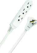 Woods SlimLine Angled Flat Plug Extension Cord; Space Saving Flat Design; 3 by Woods