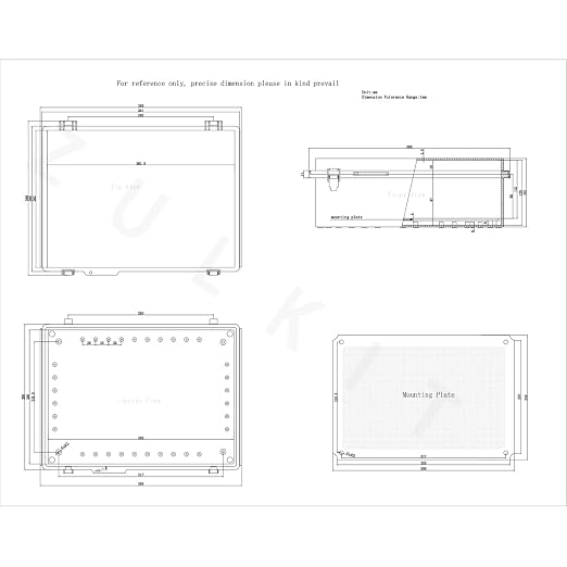 Zulkit Junction Box, IP67 Waterproof Electrical Box Hinged Clear Cover - Image 7