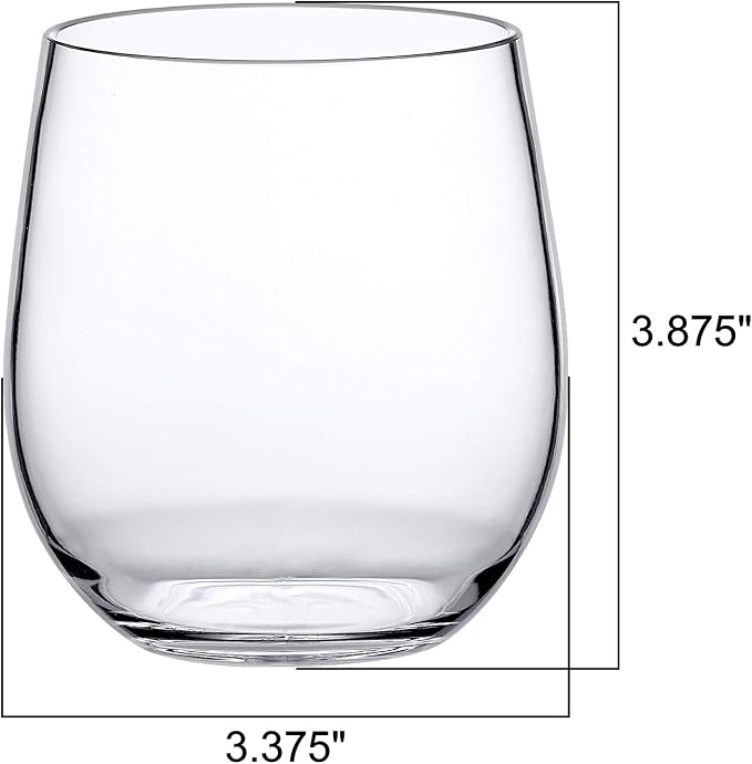 Amazing Abby - Cindy - 14-Ounce Unbreakable Tritan Wine Glasses, Plastic - Image 4
