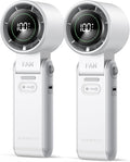 KIMMOO 2 Pack White Portable Handheld Turbo Fan-100 Speeds, Powerful 20000 RPM by KIMMOO
