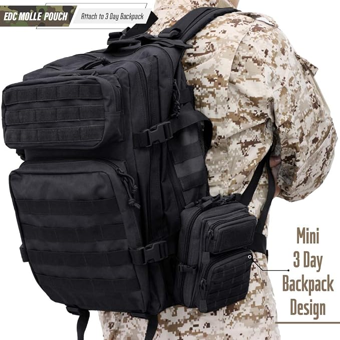 LIVANS Tactical Molle Utility Pouch, EDC Tool Pouch Tactical Phone Pouches Mini - Image 7