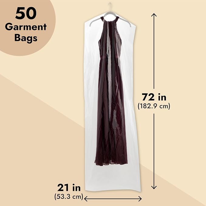 Juvale Clear Plastic Garment Bag - Image 4