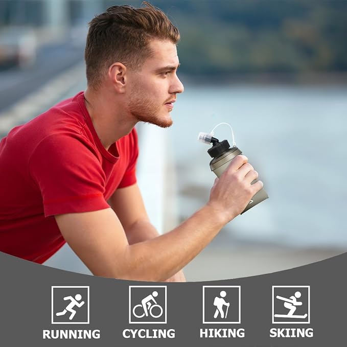 WRELS 350ml/500ml TPU Soft Water Bottles BPA Free Collapsible Soft Flask - Image 6