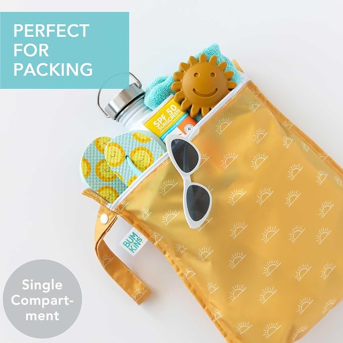 Bumkins Waterproof Wet Bag for Baby, Swim Suit, Cloth Diapers, Pump Parts - Image 2