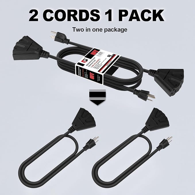 EP 2 Pack 6 Ft Outdoor Extension Cord - Image 3