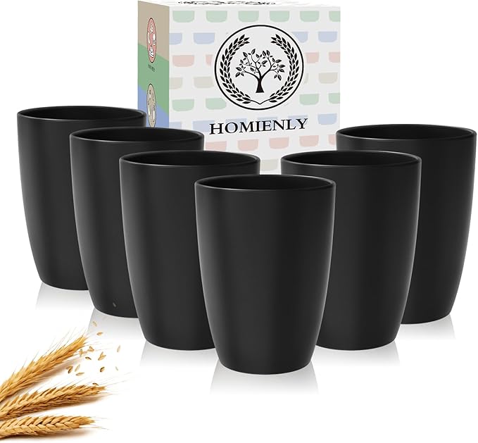Homienly Kitchen Cups 20oz Wheat Straw Cups-6 pcs Lightweight cups Unbreakable by HOMIENLY