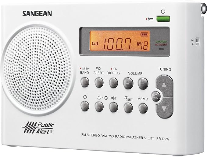 Sangean PR-D9W Portable AM/FM/NOAA Alert Radio - Image 3