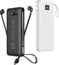 2-Pack Portable Charger Built-in Cables and AC Wall Plug, 10000mAh 22.5W PD by ANOUV