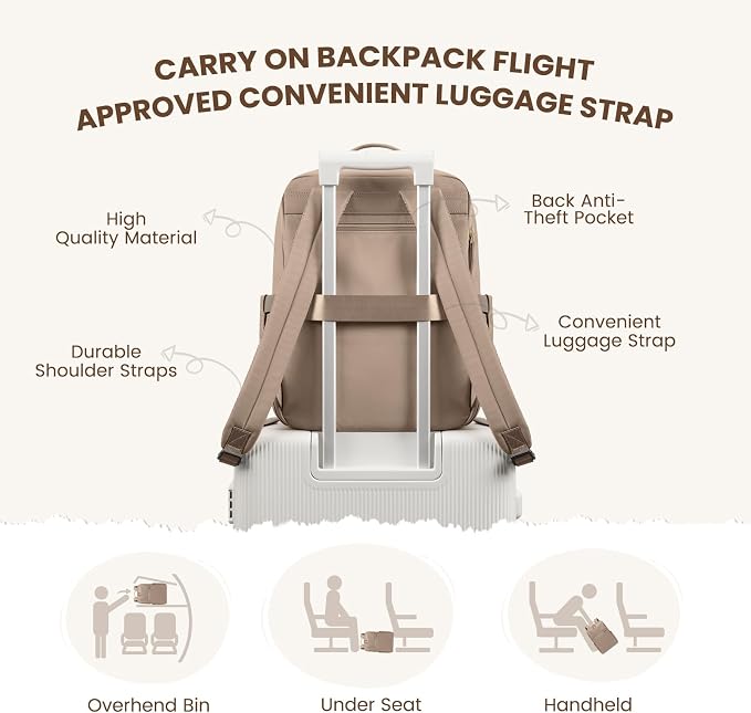 Laptop Backpack for Women, Work Business Traval Computer Backpacks - Image 7