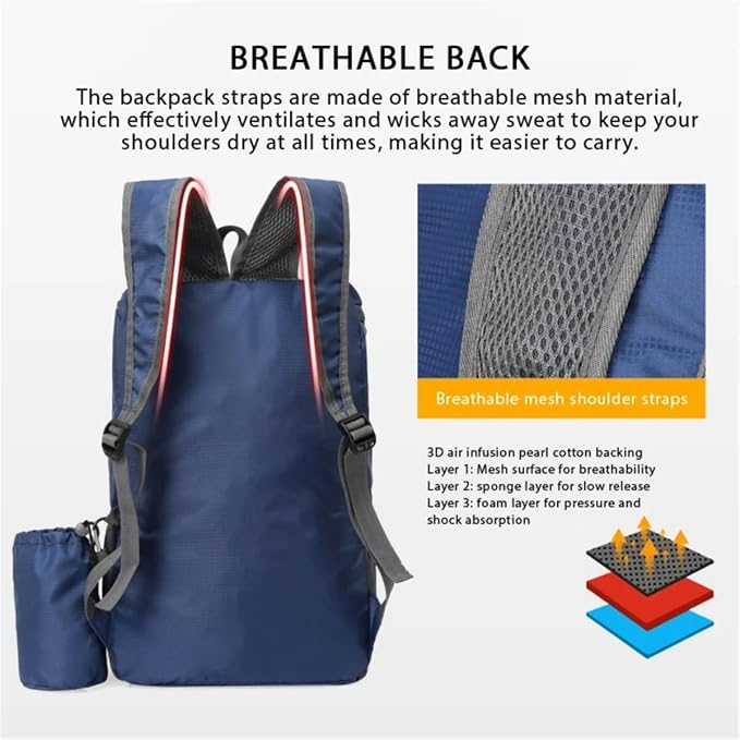 Portable Foldable Backpack Folding Mountaineering Bag, Ultralight Outdoor - Image 8
