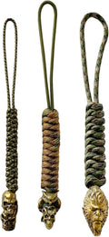 Handmade Lanyards with Brass Beads – Paracord 550 Survival Gear Leash by Unknown
