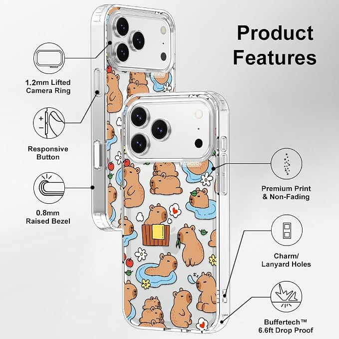 MOSNOVO for iPhone 17 Pro Max Case, Shockproof Military-Grade Protection 6.6ft - Image 7