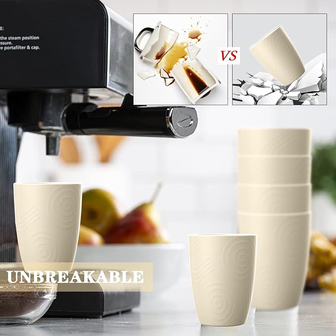 Homienly Unbreakable Drinking Glasses 16oz Wheat Straw Cups–6-Pack Reusable - Image 5