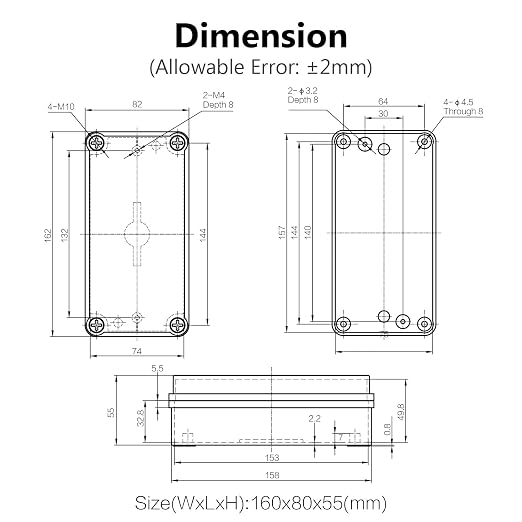 LeMotech Junction Box IP67 Waterproof Dustproof ABS Plastic Project Box - Image 6