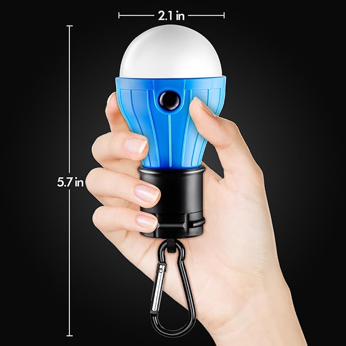 FLY2SKY Tent Lamp Portable LED Tent Lights Blue 5 Packs Hook Hurricane - Image 6