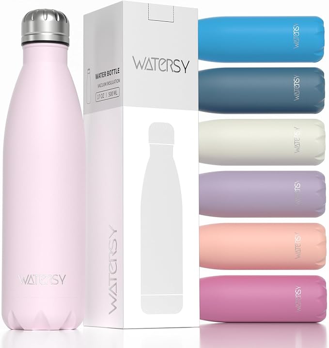 WATERSY Stainless Steel water bottles, 17oz/500ml Insulated Water Bottles by Watersy