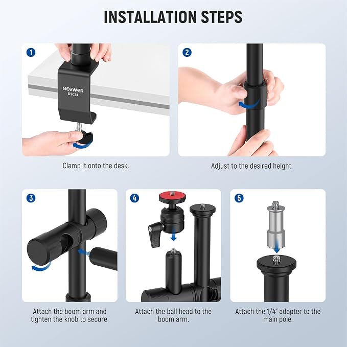 NEEWER Overhead Camera Desk Mount - Image 6