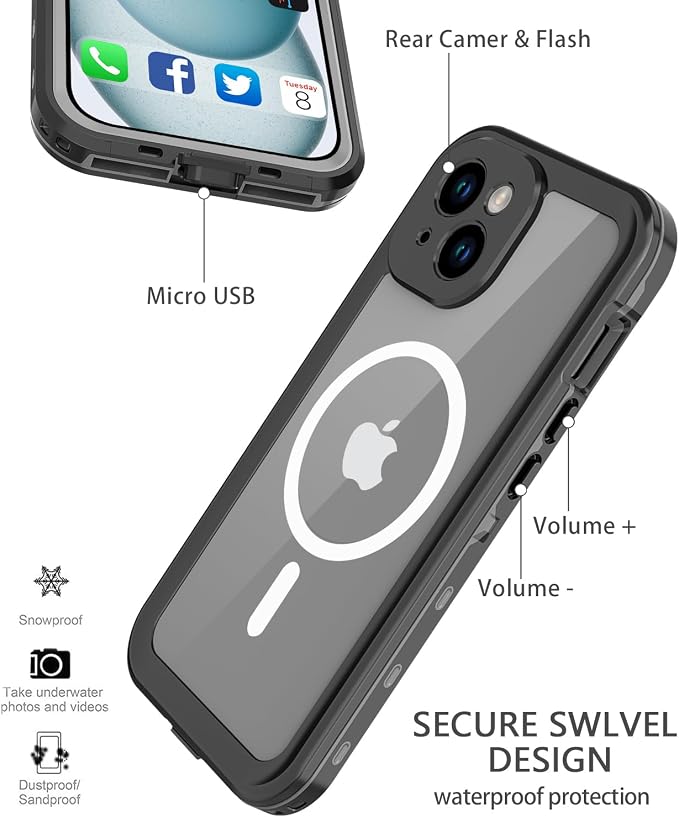 for iPhone 15 Case Waterproof | Shockproof Dust Proof Phone Case Cover - Image 3