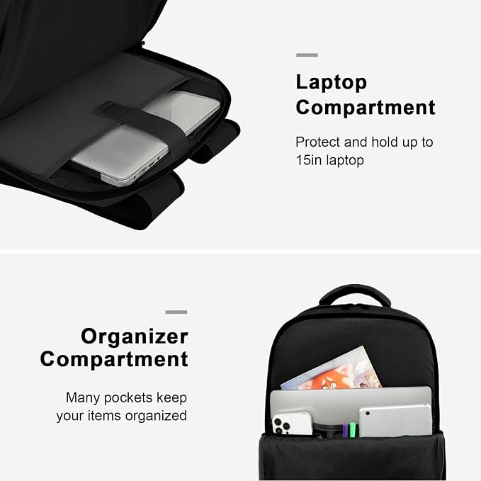 MATEIN Travel Laptop Backpack, Flight Approved Carry on Backpack Shoe - Image 5