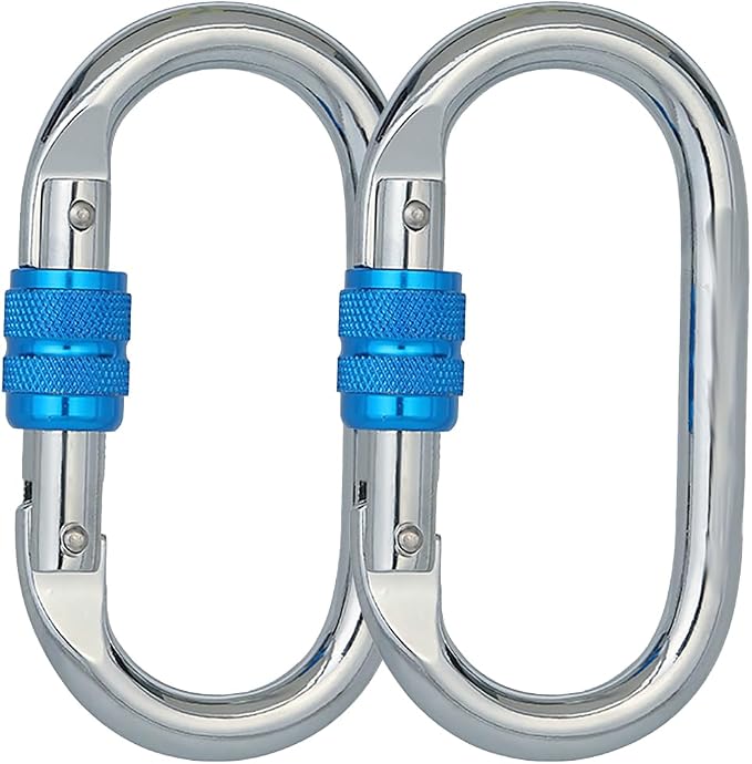 Heavy Duty Locking Climbing Carabiner Clip CE Rated 25 kN 5600 LB Rugged - Image 4