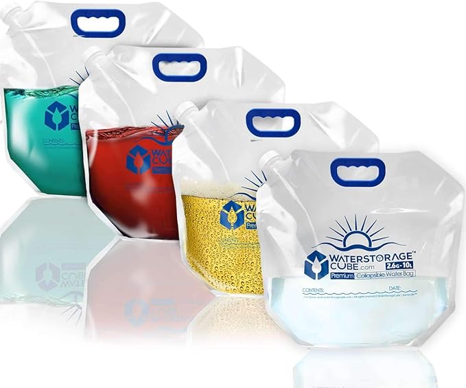 WaterStorageCube Premium Collapsible Water Container Bag, BPA Free Food Grade by WaterStorageCube%C2%AE