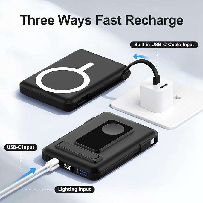 Magnetic Portable Charger, 10000mAh Wireless Power Bank - Image 9