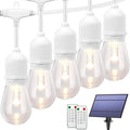 Mlambert 3-Color in 1 Dimmable Solar String Lights Outdoor, 48FT Patio String by Mlambert
