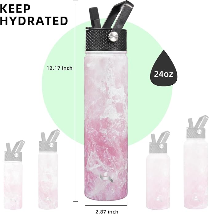 Konokyo Insulated Water Bottle 24oz Stainless Steel Sport Bottles - Image 5
