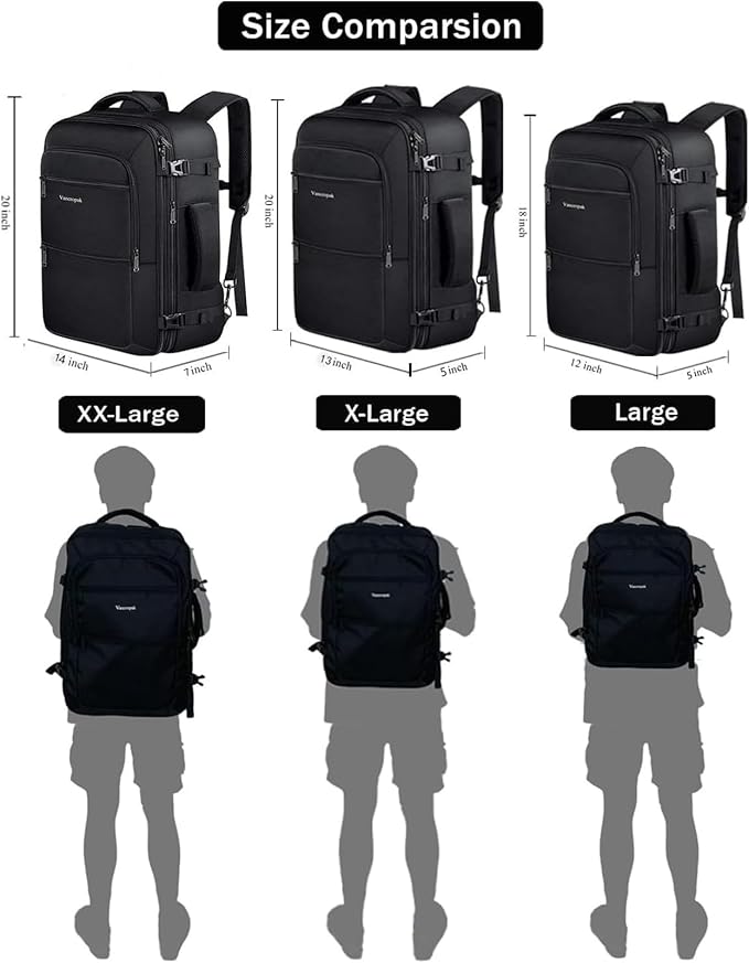 Vancropak 35L Carry on Bags for Airplanes, Luggage Backpack for Travel - Image 5