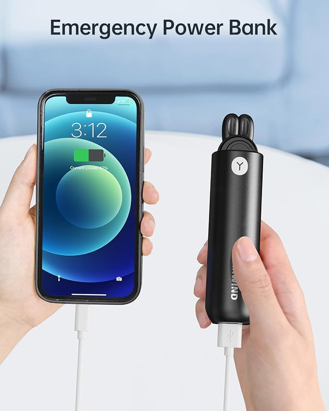 Portable Handheld Mini Fan: 2 in 1 Rechargeable Hand Held Fan - Image 5