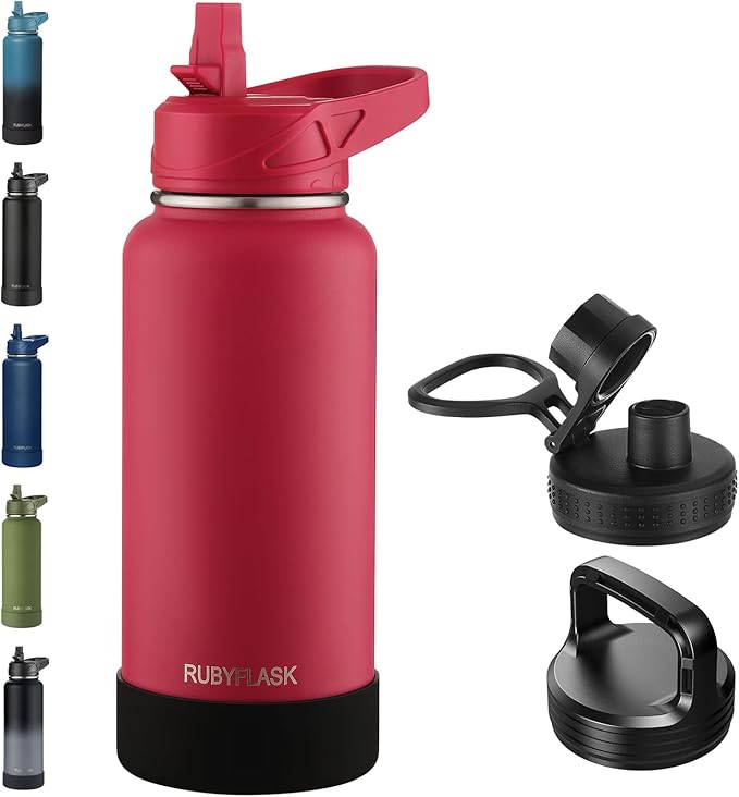 RUBYFLASK 32oz Insulated Water Bottle by RUBYFLASK