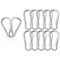 12 Pack 3" Heavy Duty Carabiner Clips, M8 Sliver Galvanized Steel Spring Snap by SEUNGCH