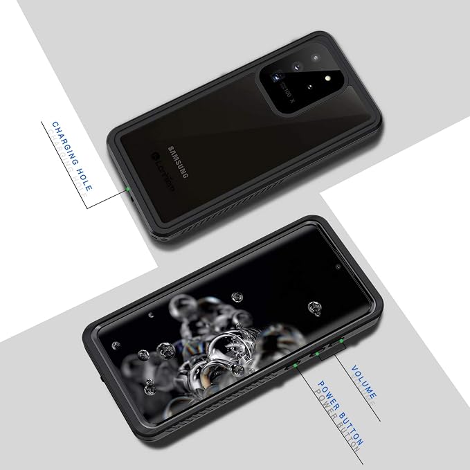 Lanhiem for Samsung Galaxy S20 Ultra Case, IP68 Waterproof Dustproof - Image 7
