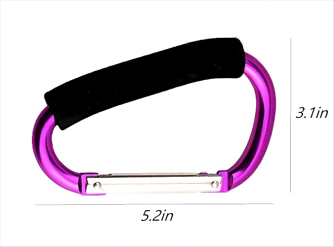 3PCS Stroller Hooks，5.2'' Large Carabiner Clip - Image 3