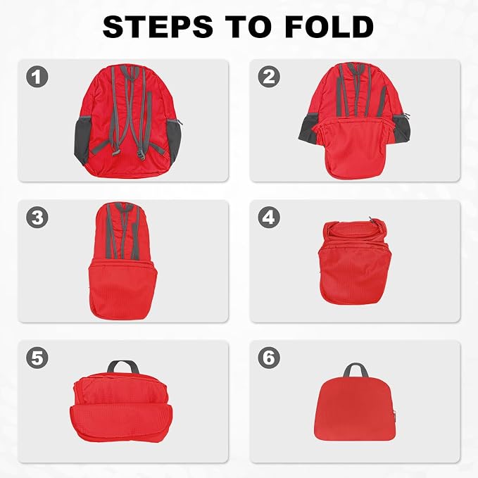 HOLYLUCK 20L Lightweight Packable Hiking Daypack Foldable Backpack - Image 5